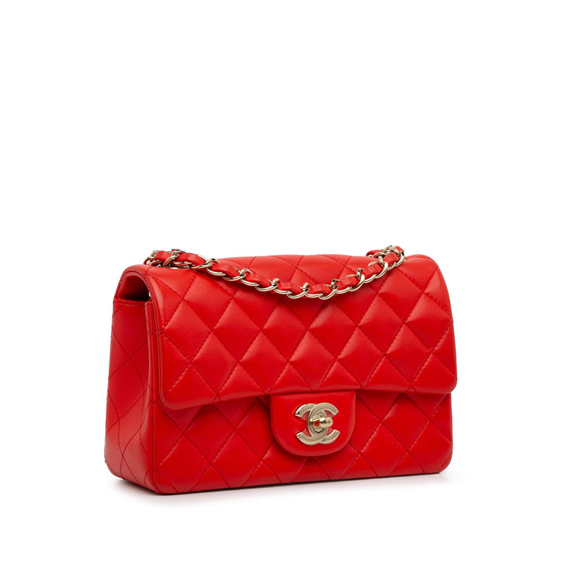 Chanel New Mini Classic Lambskin Single Flap (SHG-GUsaZG)