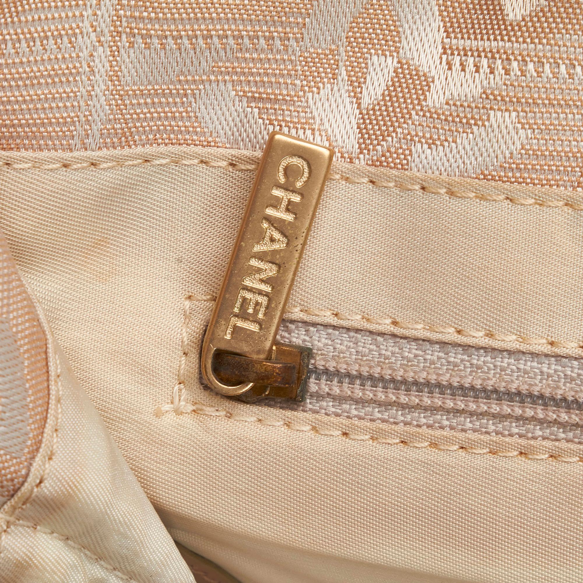 Chanel Nylon Travel Line Bag hot Tan