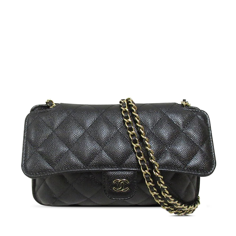 Chanel Nylon Graffiti Foldable Shopping Tote in Caviar Flap (SHG-Urz0Ek)