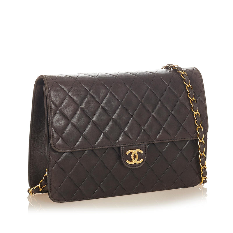 Chanel Old Medium Lambskin CC Single Flap bag (SHG-i39eOm)