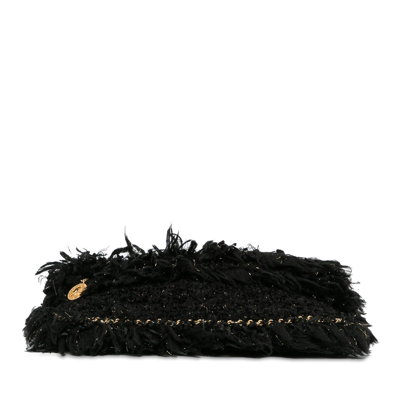 Chanel Paris-Cosmopolite Tweed Fringe Clutch (SHG-algP8a)