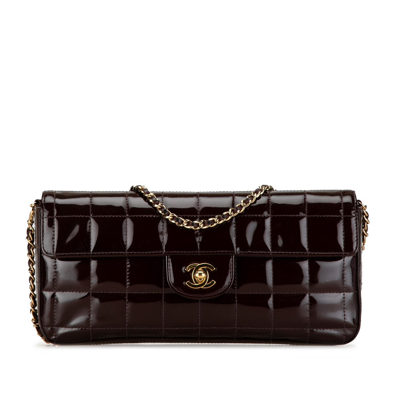 Chanel Patent Choco Bar East West Flap (SHG-0yHZCX)