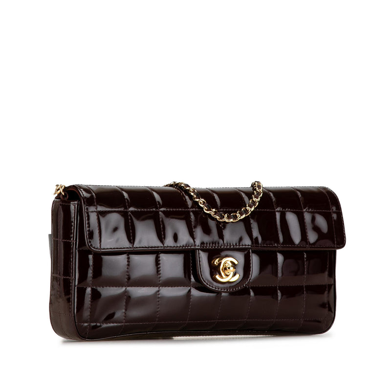 Chanel Patent Choco Bar East West Flap (SHG-0yHZCX)