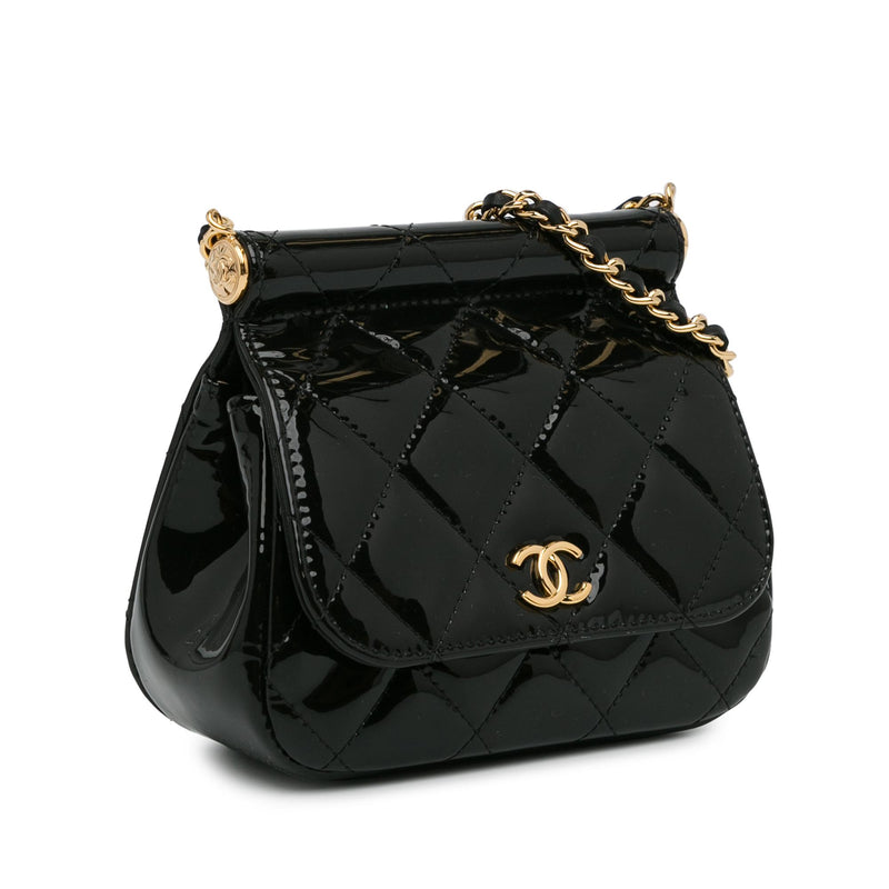 Chanel Patent Frame Clutch Flap with Chain (SHG-kmbz5Y)