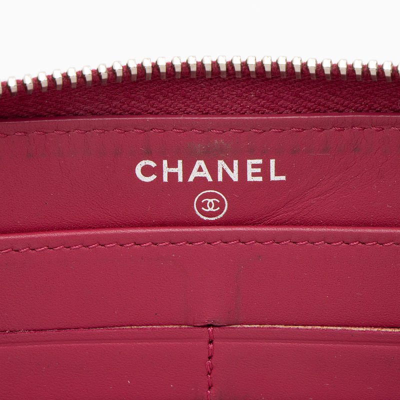 Chanel Patent Leather CC Zip Around Wallet (SHF-zqWAz7)