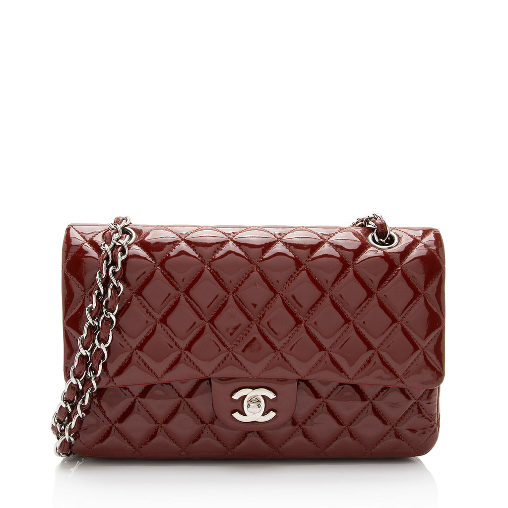 Chanel Patent Leather Classic Medium Double Flap Bag (SHF 