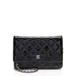 Chanel Patent Leather Classic Wallet on Chain (SHF-sMkM9h)