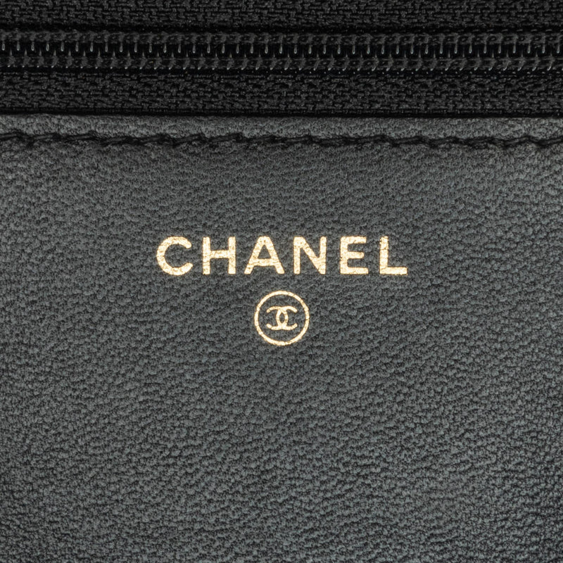 Chanel Pleated Crumpled Chevron Le Boy Wallet On Chain (SHG-QUHsjg)