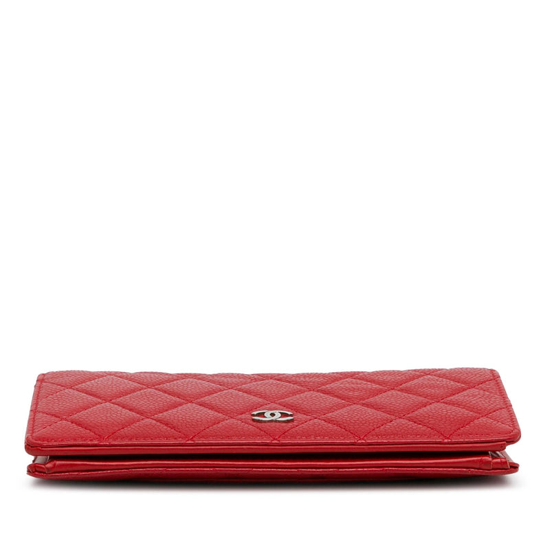 Chanel Quilted Caviar L Yen Bifold Long Wallet (SHG-GP94qH)