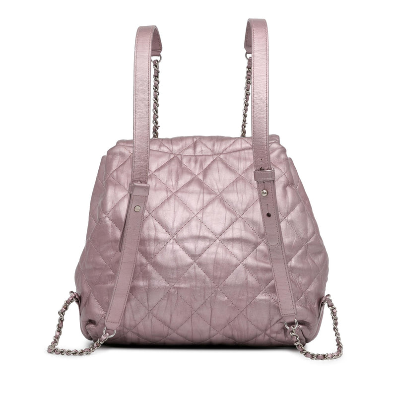 Chanel Quilted Iridescent Calfskin Ground Control Backpack (SHG-4SwIEn)