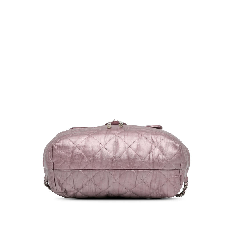 Chanel Quilted Iridescent Calfskin Ground Control Backpack (SHG-4SwIEn)