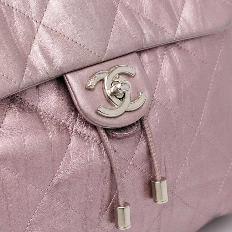 Chanel Quilted Iridescent Calfskin Ground Control Backpack (SHG-4SwIEn)