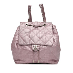 Chanel Quilted Iridescent Calfskin Ground Control Backpack (SHG-4SwIEn)