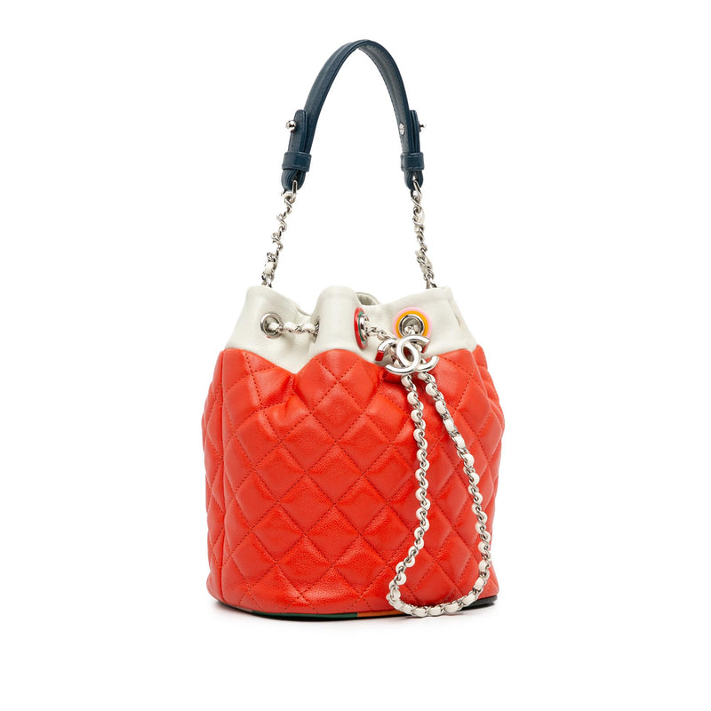 Chanel Quilted Lambskin Cuba Drawstring Bucket (SHG-s3AsNP)