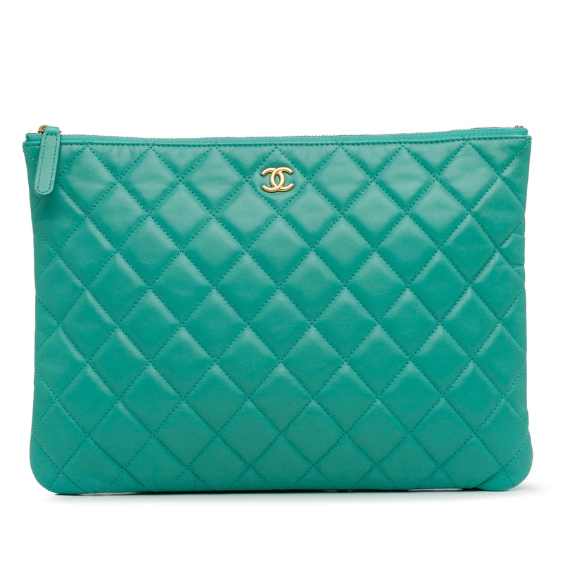 Chanel Quilted Lambskin O-Case Clutch (SHG-2sVTGN)