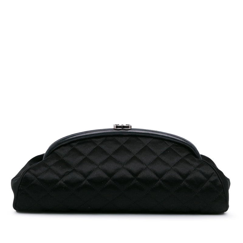 Chanel Quilted Satin Timeless Clutch (SHG-CBcot3)