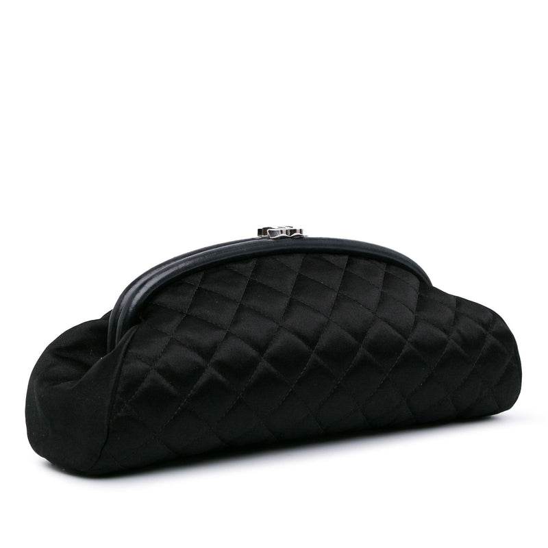 Chanel Quilted Satin Timeless Clutch (SHG-CBcot3)