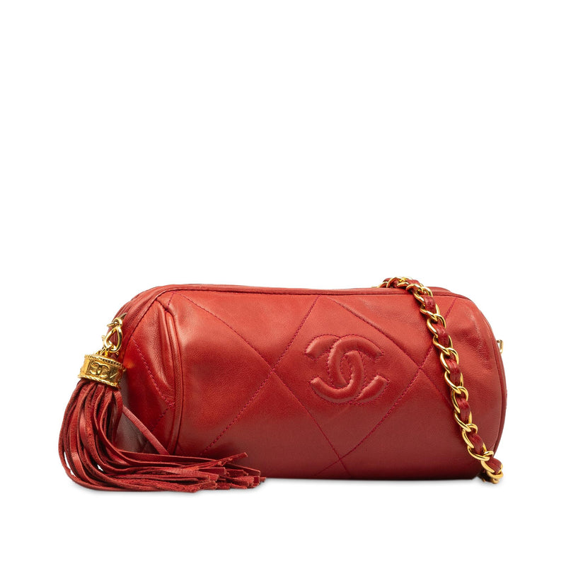 Chanel Quilted Tassel Barrel Crossbody Bag (SHG-7xdOa3)