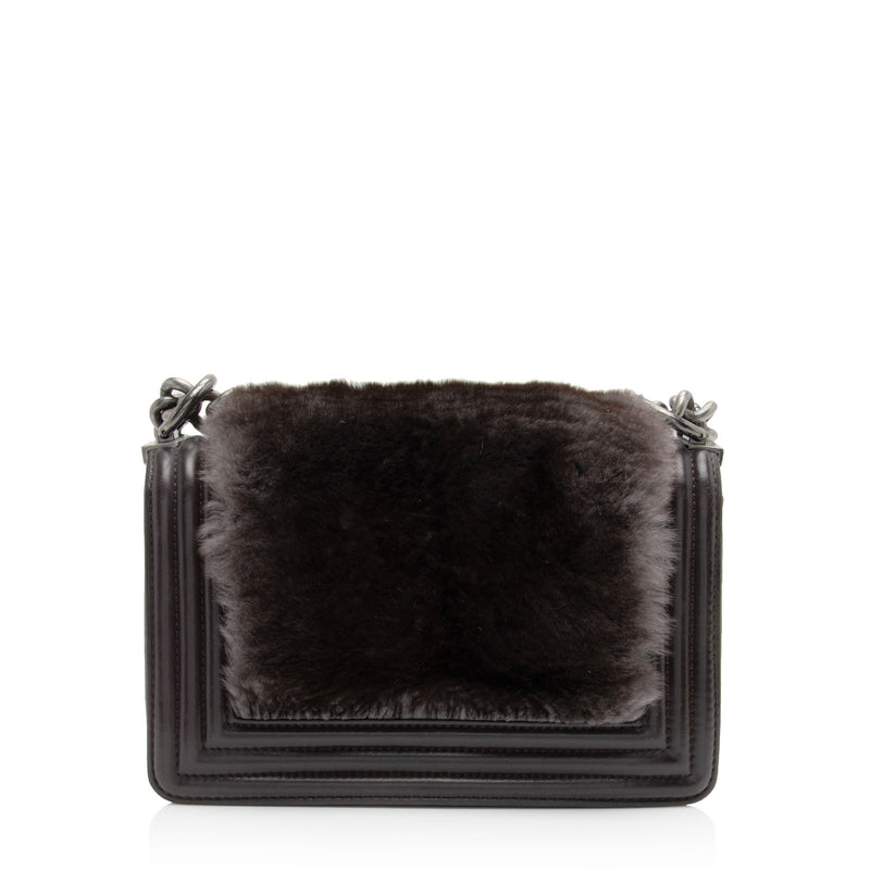 Chanel Rabbit Fur Small Boy Bag (SHF-6aZlP5)