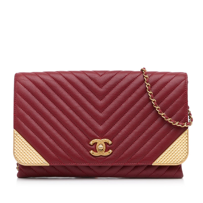 Chanel Rock Corner Chevron Flap Bag (SHG-xAzd8d)