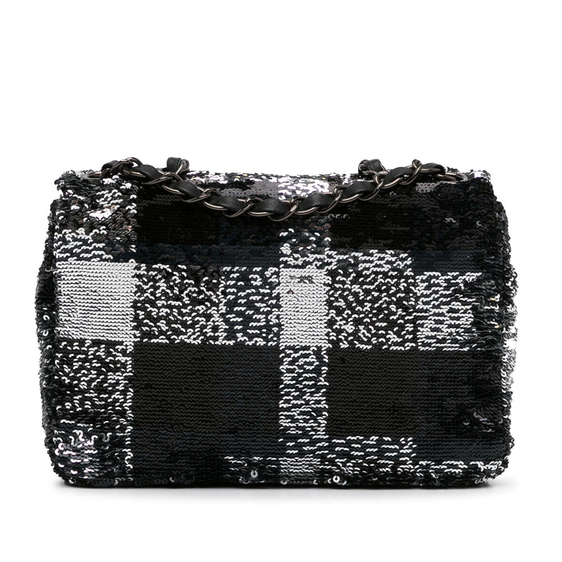 Chanel Sequin Plaid Single Flap (SHG-Ckya33)