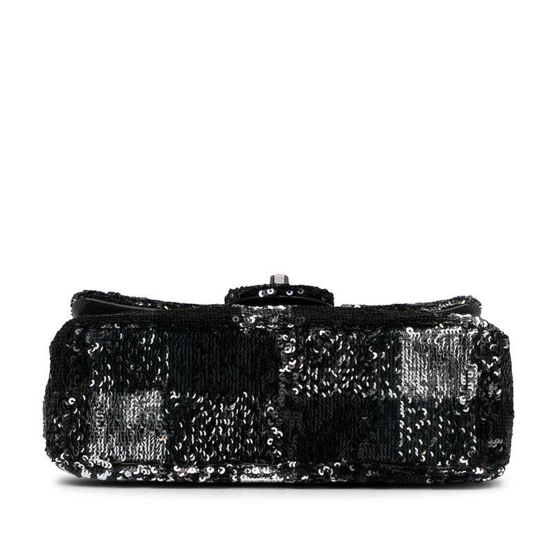 Chanel Sequin Plaid Single Flap (SHG-Ckya33)