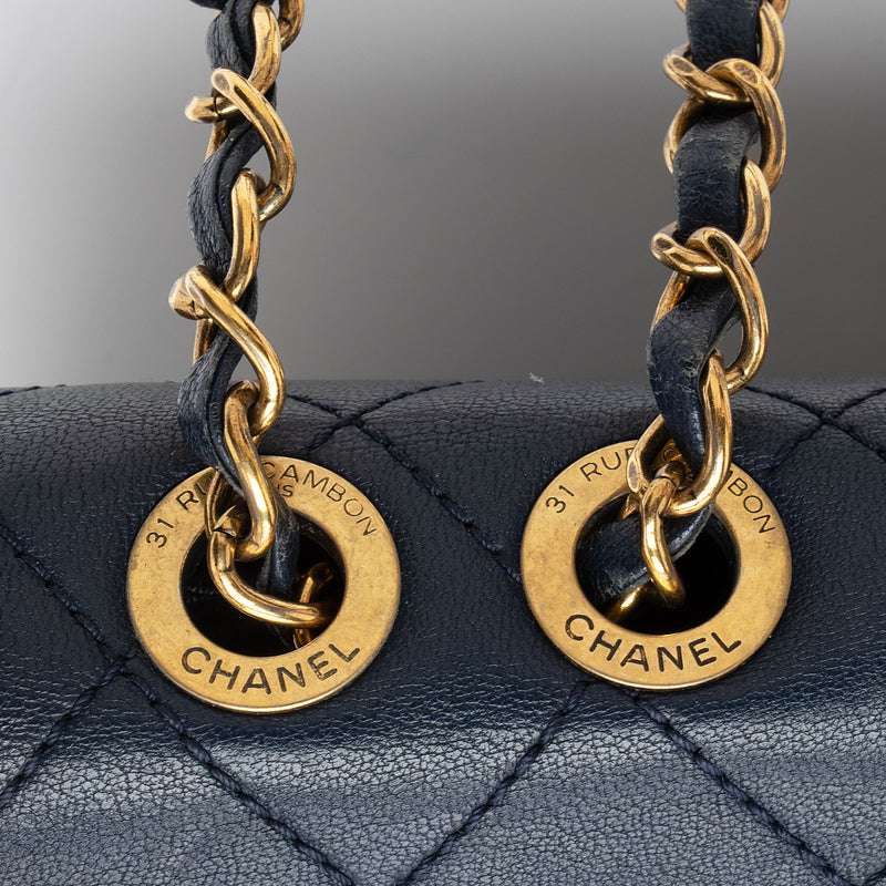 Chanel Sheepskin Beauty Lock Medium Flap Bag (SHF-2vXxjF)