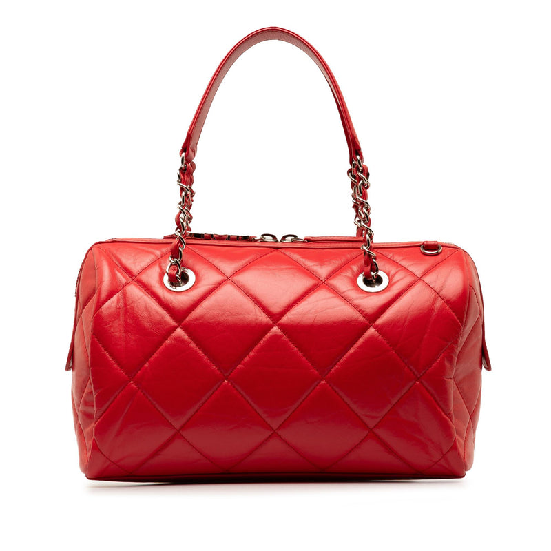 Chanel Small Aged Calfskin Express Bowling Satchel (SHG-8OoLC3)