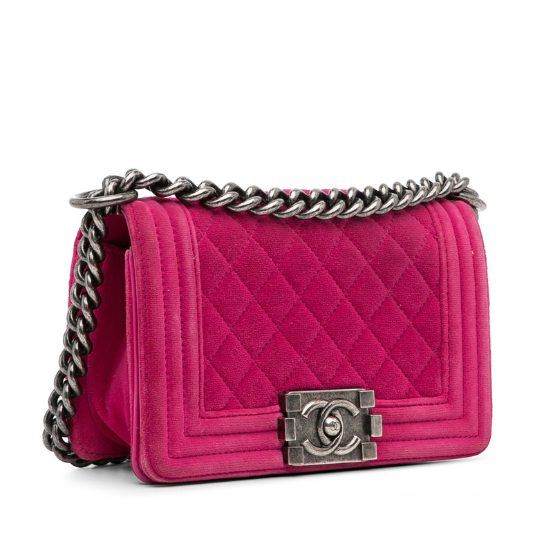 Chanel Small Boy Velvet Flap Bag (SHG-HrRb7c)