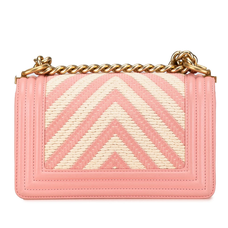 Chanel Small Braided Chevron Boy Flap (SHG-C7kagE)