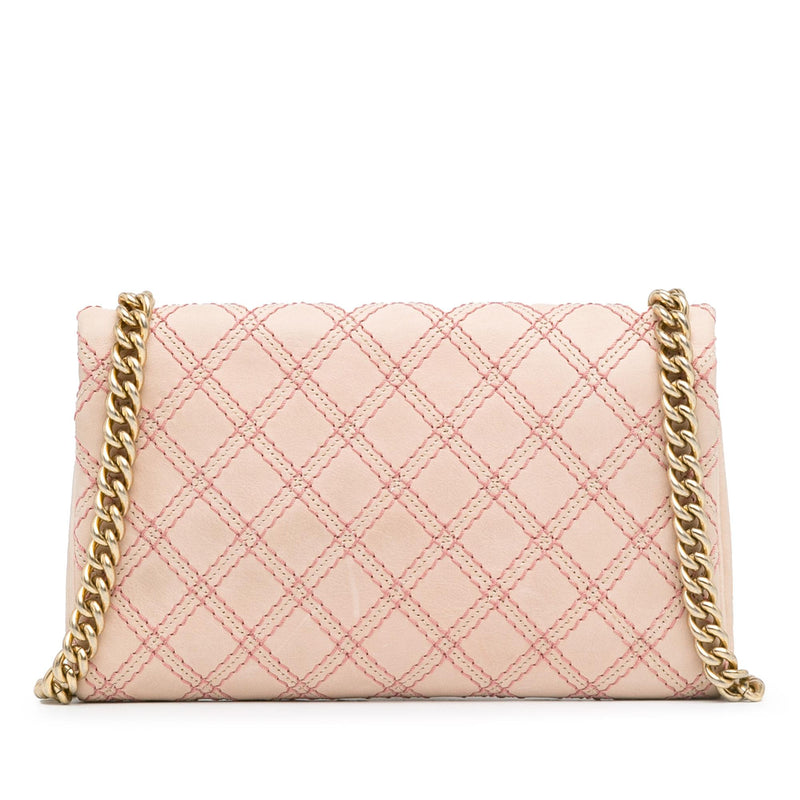 Chanel Small Calfskin Triple Stitched Flap (SHG-MqcPxP)