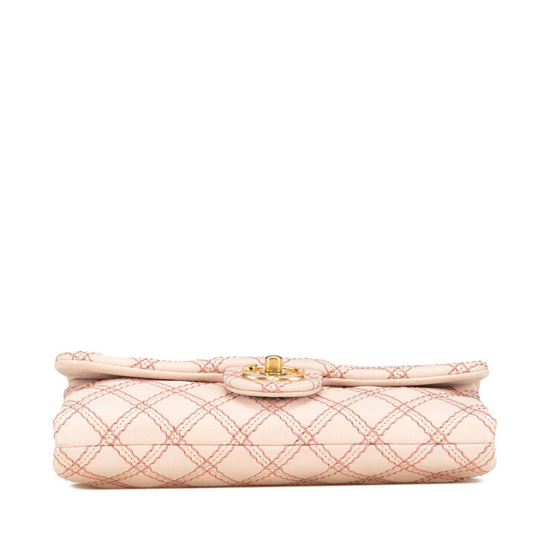 Chanel Small Calfskin Triple Stitched Flap (SHG-ipz6QD)