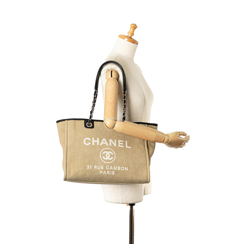 Chanel Small Canvas Deauville Tote (SHG-1L4Nhk)