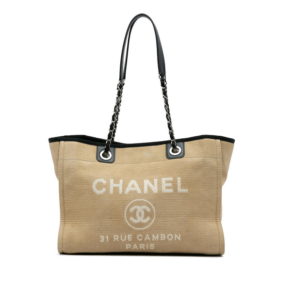 Chanel Small Canvas Deauville Tote (SHG-2dZaWO)