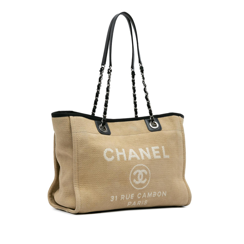 Chanel Small Canvas Deauville Tote (SHG-2dZaWO)