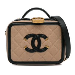 Chanel Small Caviar CC Filigree Vanity Case (SHG-c7hubE)