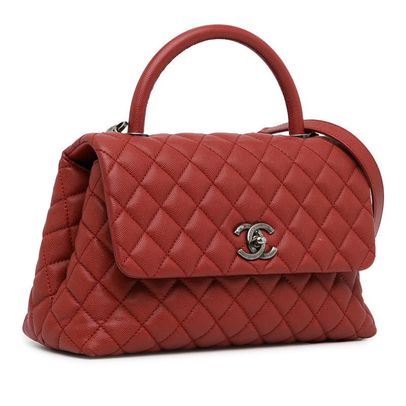 Chanel Small Caviar Coco Top Handle Bag (SHG-f1R70w)