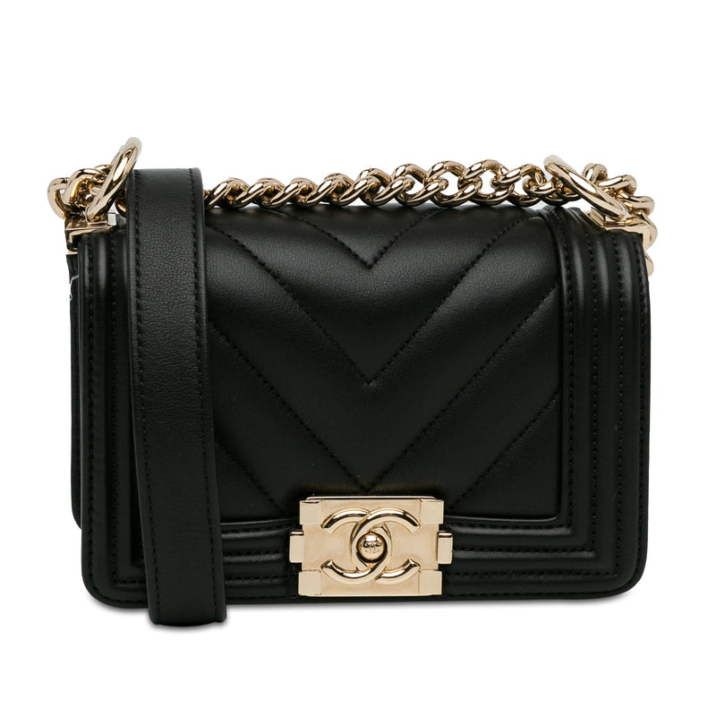 Chanel Small Chevron Boy Flap (SHG-PGXrMi)