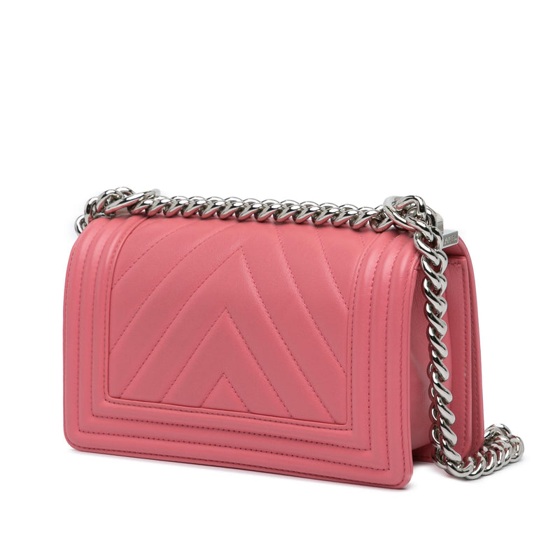 Chanel Small Chevron Lambskin Boy Flap (SHG-WxIoH4)