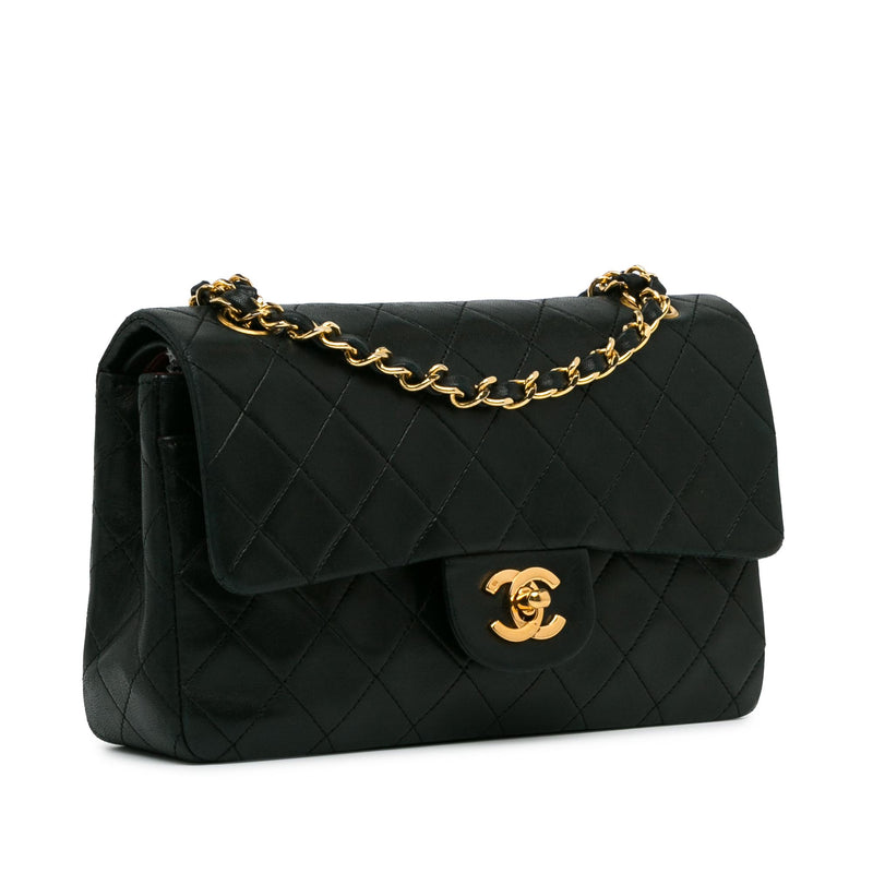 Chanel Small Classic Lambskin Double Flap (SHG-e2qOYF)