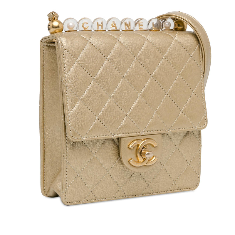 Chanel Small Lambskin Chic Pearls Flap (SHG-AarASt)