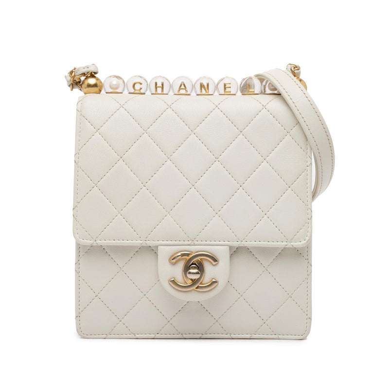 Chanel Small Lambskin Chic Pearls Flap (SHG-NEndrv)