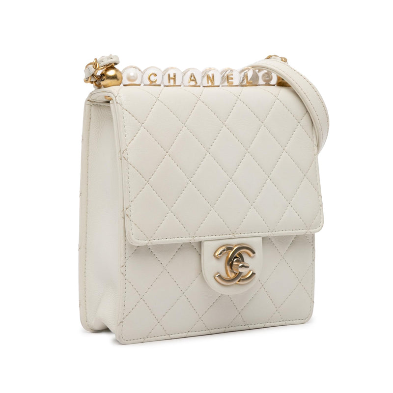 Chanel Small Lambskin Chic Pearls Flap (SHG-NEndrv)