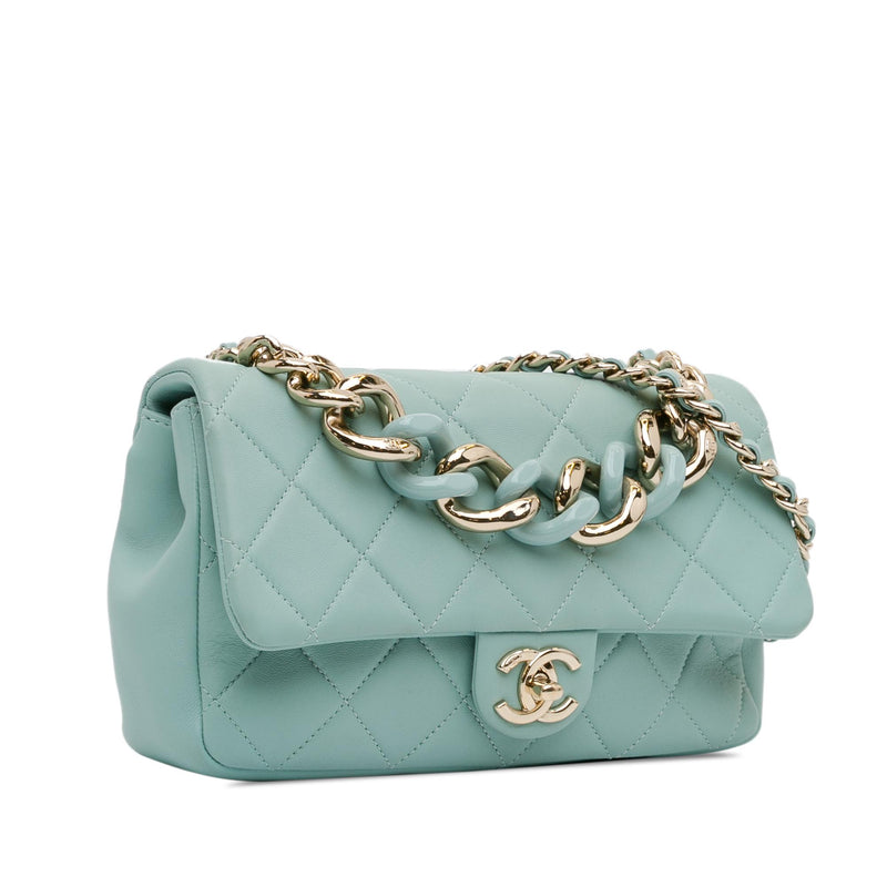 Chanel Small Lambskin Elegant Chain Single Flap (SHG-pDax0T)