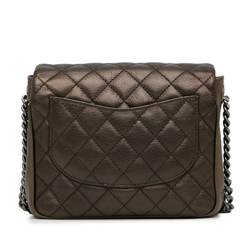 Chanel Small Metallic Goatskin Rock in Rome Flap (SHG-U8bYRV)