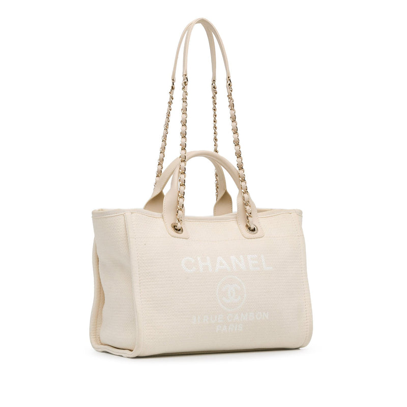 Chanel Small Mixed Fibers Deauville Tote (SHG-6vcu8P)