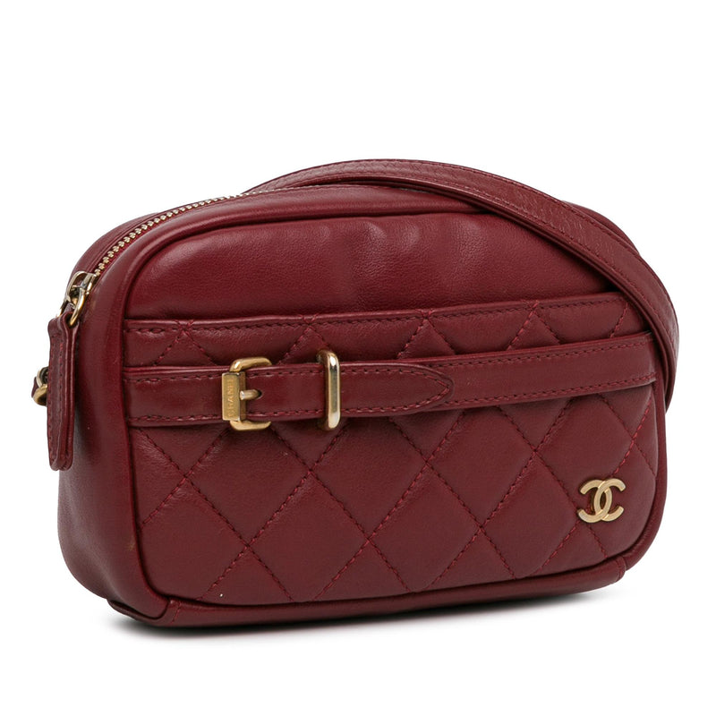 Chanel Small Quilted Lambskin Buckle Camera Bag (SHG-xw9Eo6)