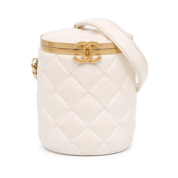 Chanel Small Quilted Lambskin Crown Box Bag (SHG-SRTV1w)