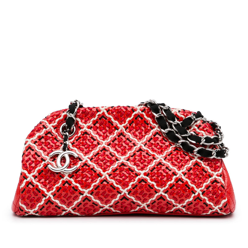 Chanel Gabrielle Small Model Shoulder Bag in Red Canvas and Red