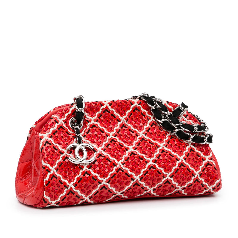 Chanel Red Round Mini Pochette Bag
